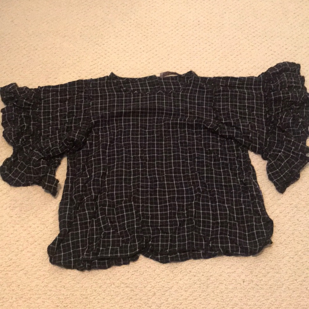 loft plaid top